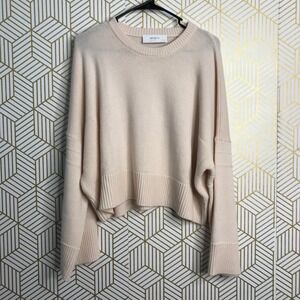 Beatrice Womens Long Sleeve Pullover Sweater Sz Small Blush Pink Drop Shoulder